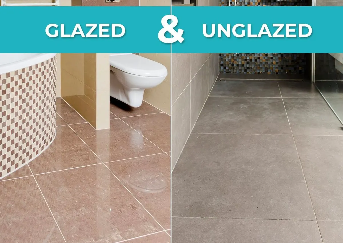 Unglazed vs Glazed Porcelain Tiles for Your Home or Business